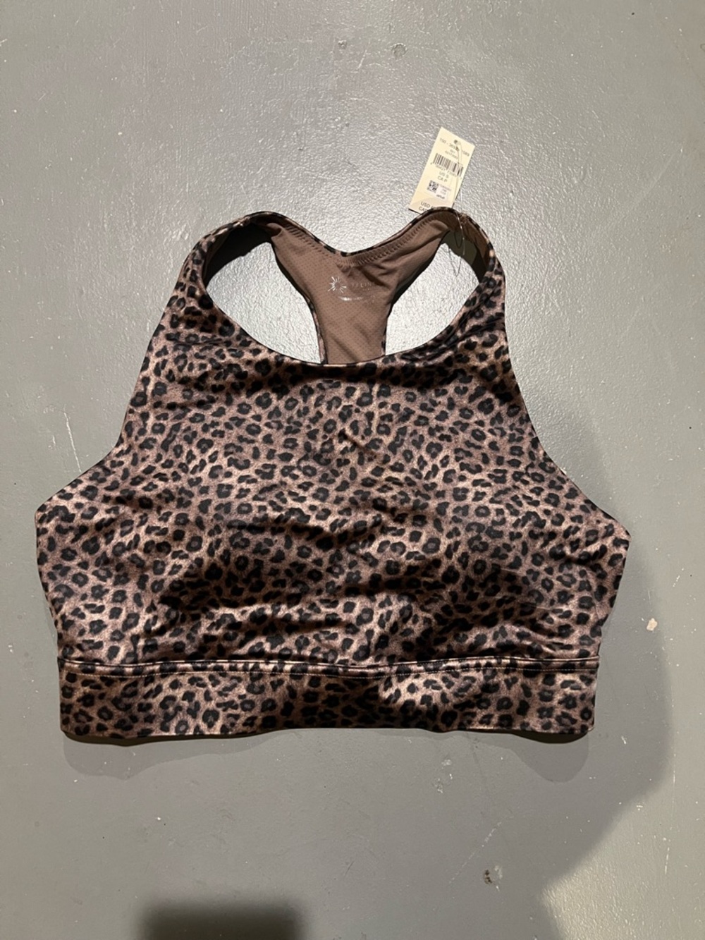 NWT Aerie Offline Leopard Print High-Neck Sports Bra